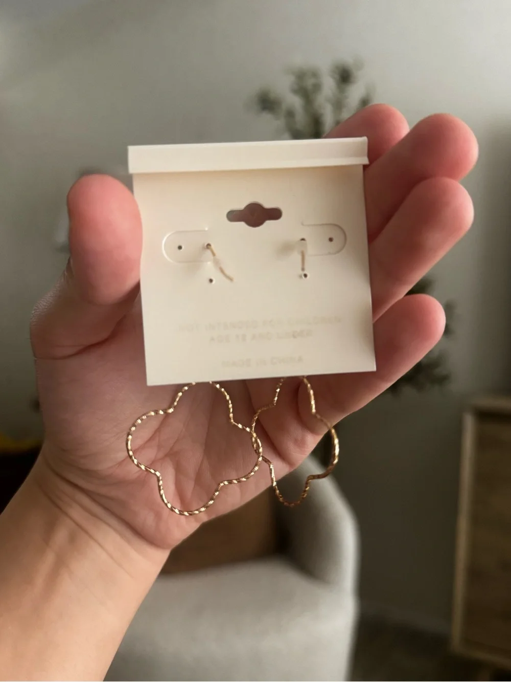 Cato Gold Floral Quatrefoil Drop Earrings